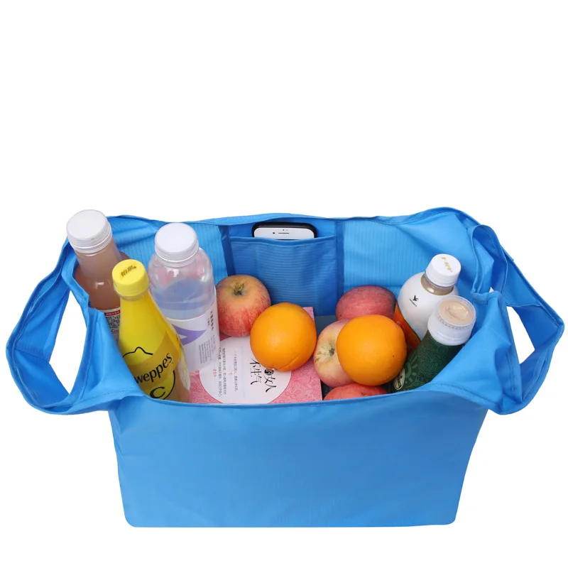 

Yiwu Kaiguang bag factory  folding reusable shopping bag 2 in 1 foldable shopping bag, Customized color