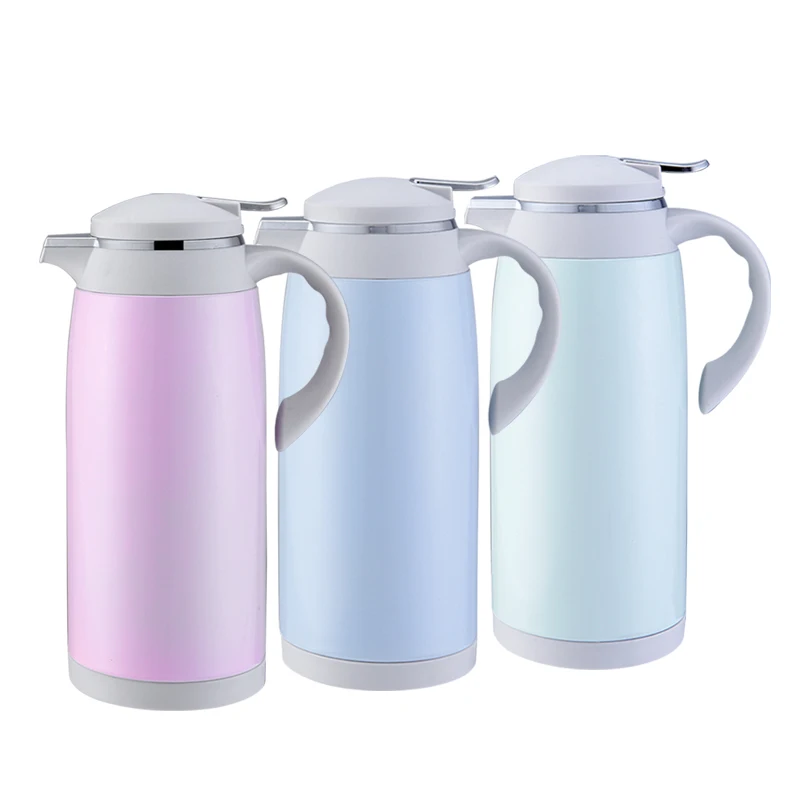 

1.9L Vacuum Thermos Tea Kettle Double Wall Stainless Steel Coffee Pot Hotel Family Flask, Colors