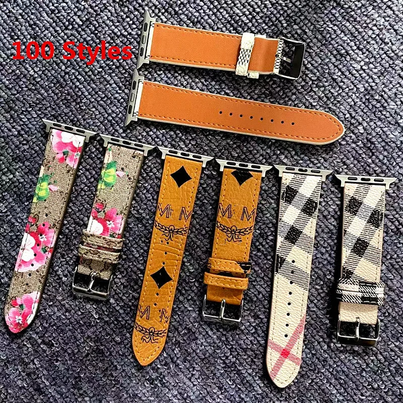 

Luxury design for smart apple watch band Leather material for watch series 6 5 4 3 2 1 44mm 42mm 40mm 38mm watch bands, As shown in the figure