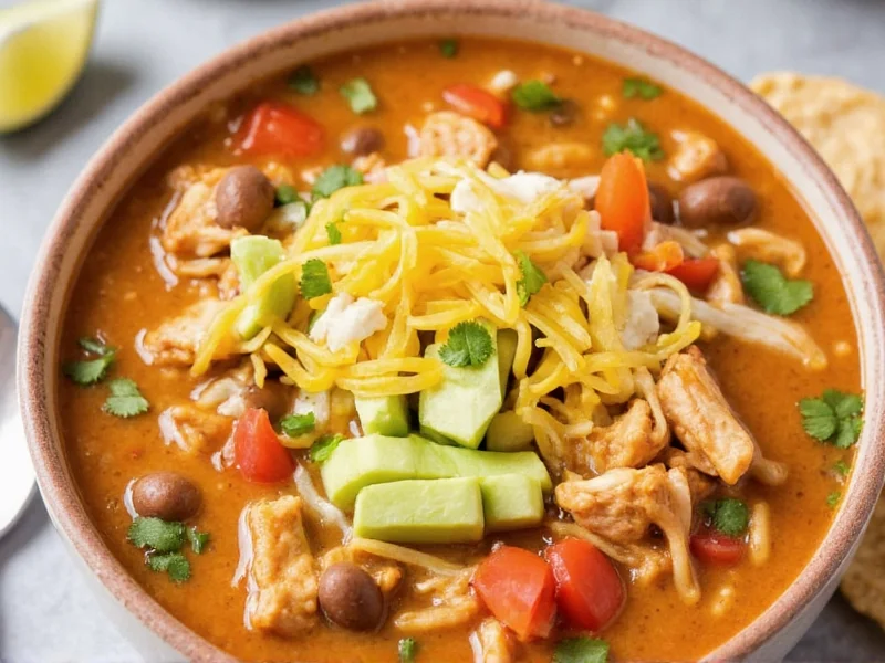 Perfect Crock Pot Chicken Tortilla Soup Recipe in 6 Hours