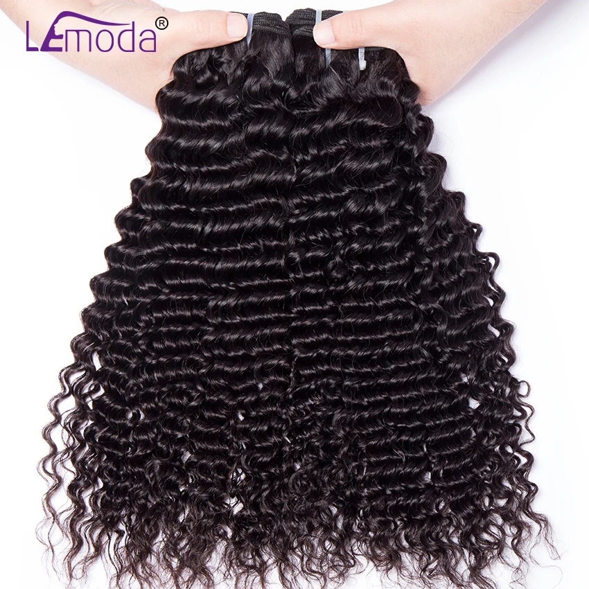 

Factory Cheap Price Brazilian Deep Wave Hair Weave Bundles 100% Curly Human Hair Extensions Lemoda Remy Hair 3 or 4 Bundles Deal