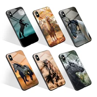 

Custom Scratch proof Back Tempered glass phone case for xiaomi mi A3 A2 back cover for 7/8 X XS 11 XR print horse