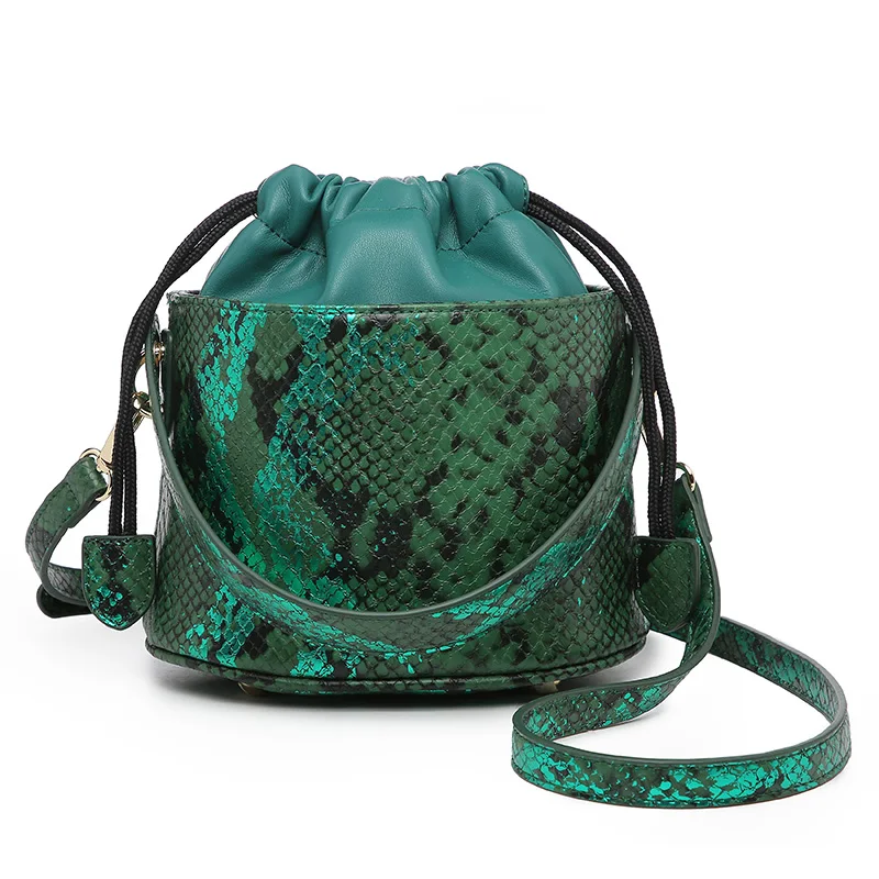 

Sexy Design Lining Cotton Snakeskin Pattern Hot Sale Women Bucket Bags Handbags For Ladies Python Wholesale China, Blue/green/beige