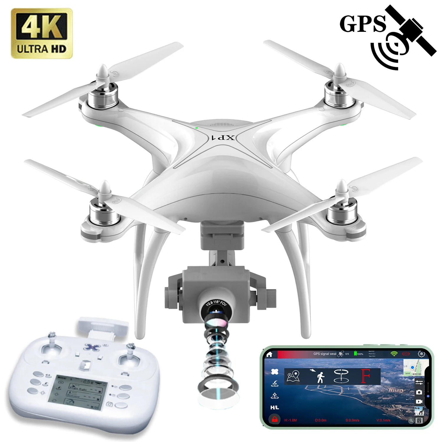 

Xp1 Pro Drone Hd 4K Professional Aerial Photography Gps Positioning Commercial Performances Quadcopter Remote Control Aircraft