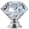 Modern Luxury Style Acrylic Handle Knob Drawer Pulls Handle Crystal Wardrobe Handle