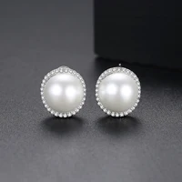 

ROMANTIC 2019 daily fashion women pearl 925 sterling silver earrings