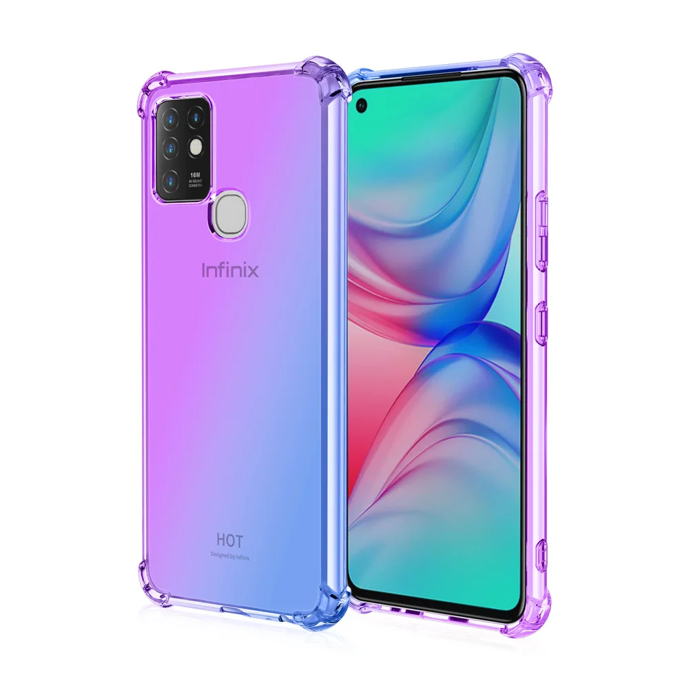 

Gradient Clear Phone Case for Infinix Hot20 Soft TPU Transparent Mobile Phone Cover for Note 12 Pro