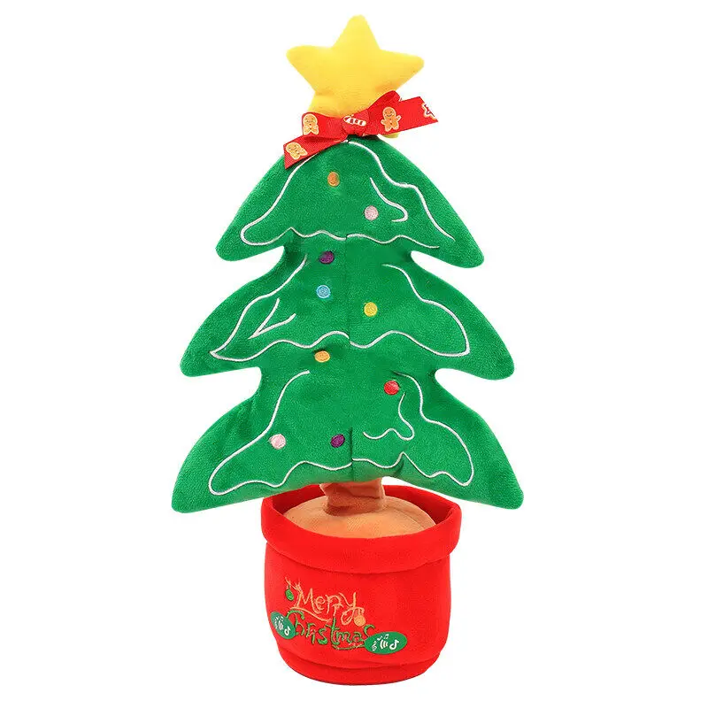 

2022 Christmas Toy Trend Electronic Dancing Singing Shaking Xmas Tree Plush Toys Christmas Decoration Supplies Gifts