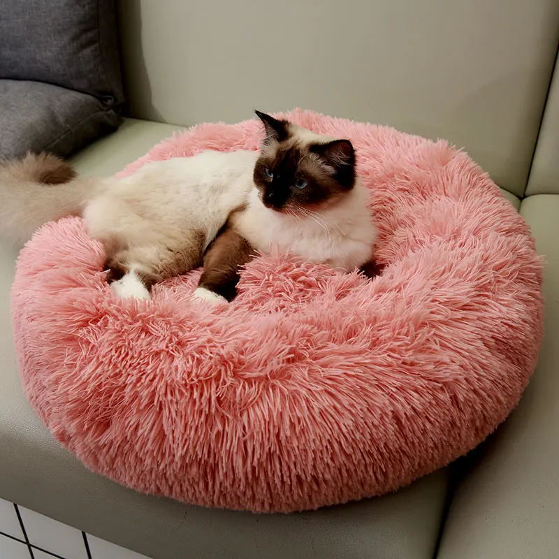 

Orthopedic Dog Beds Comfortable Donut Cuddler Round Pets Bed Ultra Soft Washable Dogs Cats Cushion