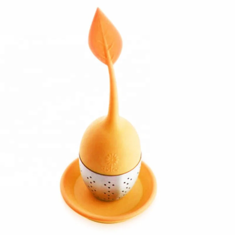 

Eco-friendly Leaf Shape Silicone Tea Set Reusable Safe Silicone Pine Leaf Tea Strainer, Any pantone color