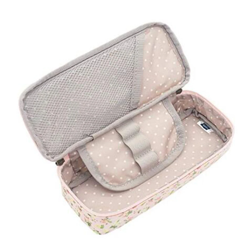 大容量彩色帆布收纳小包记号笔铅笔盒简约文具袋支架学校