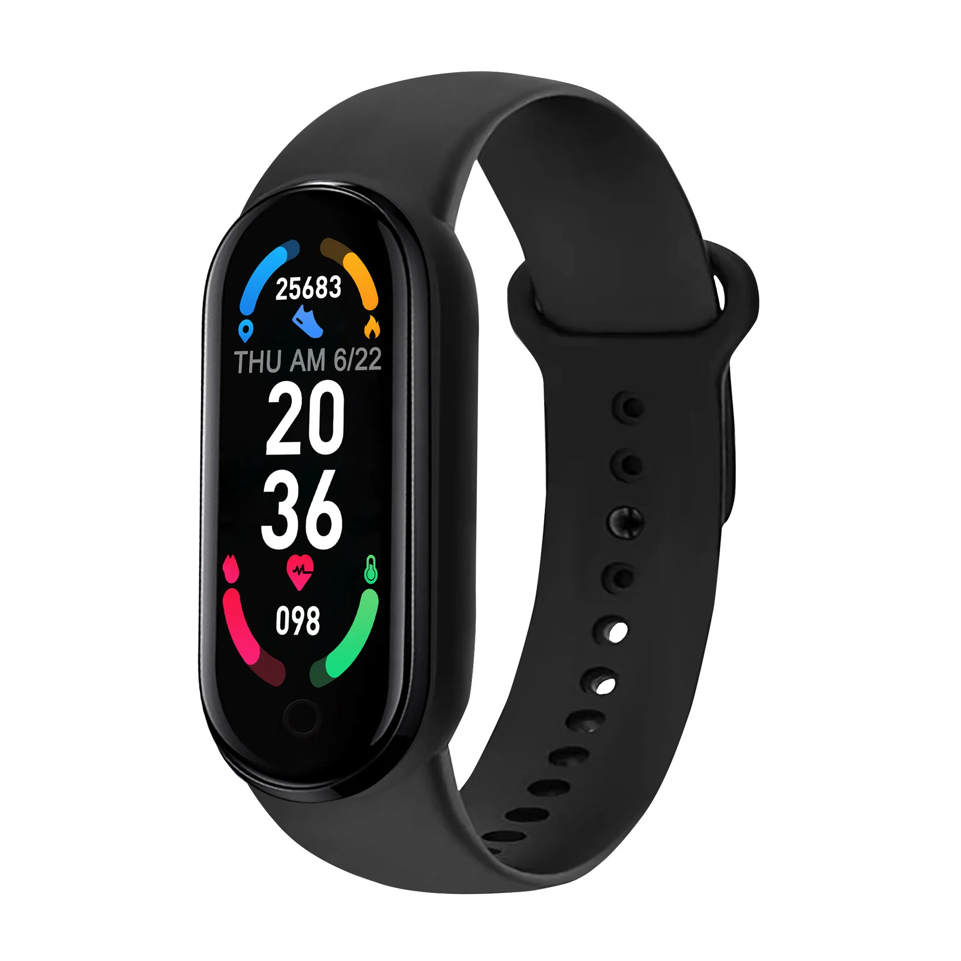 

M6 cross-border smart bracelet fit-here color screen heart rate blood pressure sleep monitoring smart watch