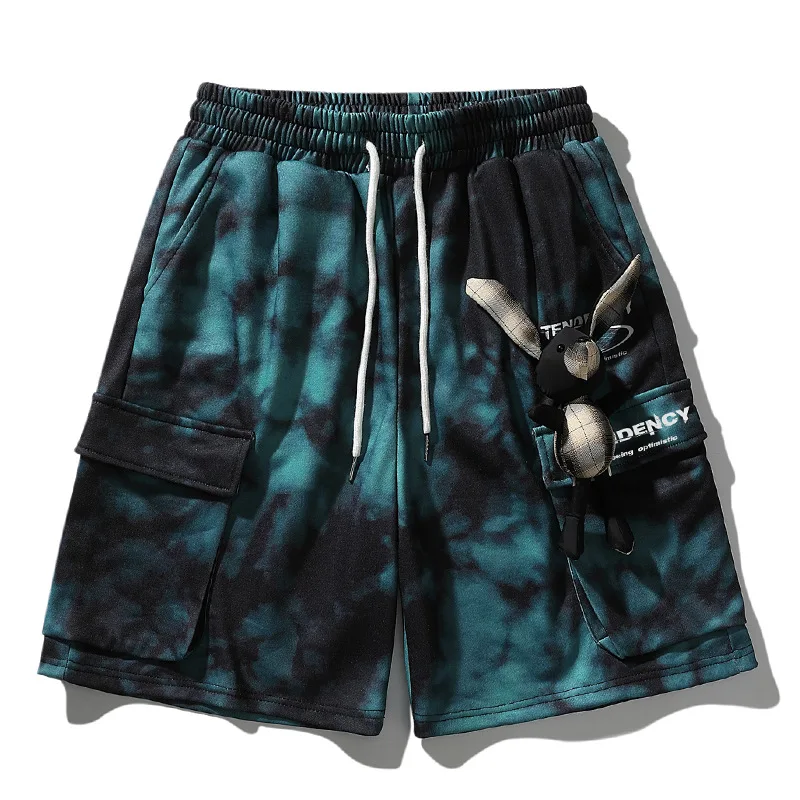 

Petrel Lucky ODM/OEM Dark Style Doll Decorate Big Pocket Boy Men Sport GYM Boardshort Cargo Shorts Pants Beachwear Beach Shorts