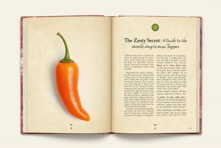 Small orange hot pepper in a salsa