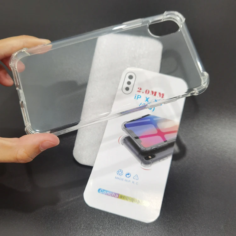 

Universal custom silicone 2.0mm airbag shockproof transparent TPU cell mobile phone accessories cover case for huawei p20 pro