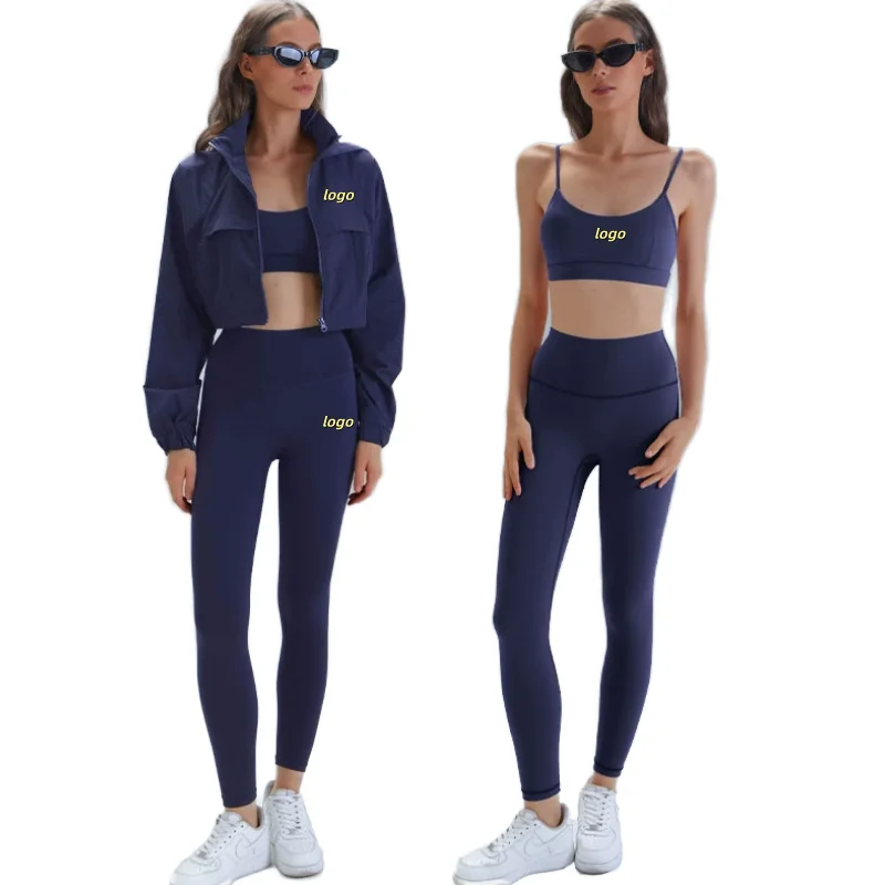 Three Piece Set High Elasticity Yoga Set