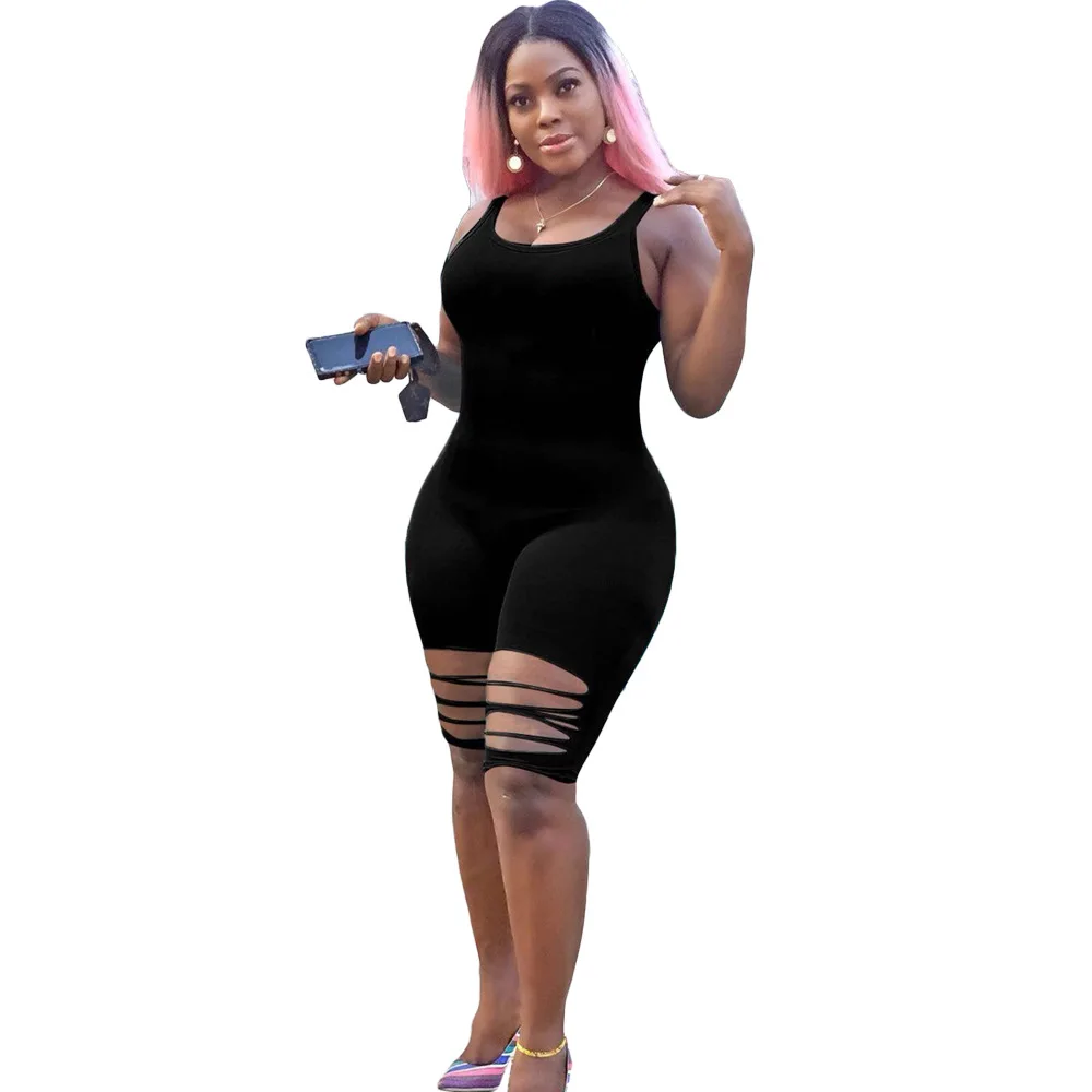 

B14660A European women fashion cheap price cut out jumpsuit, Shown