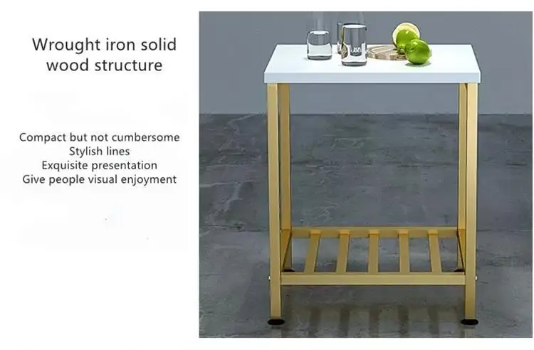 Nordic minimalist iron fashion living room beside table