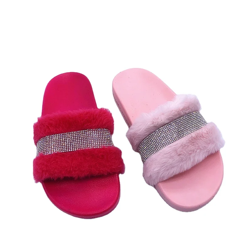 

Comfortable indoor adult plush slipper winter flat slippers plush house slippers