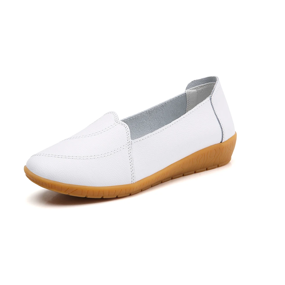 

Leather ladies full shoe fashionable flat shoes women