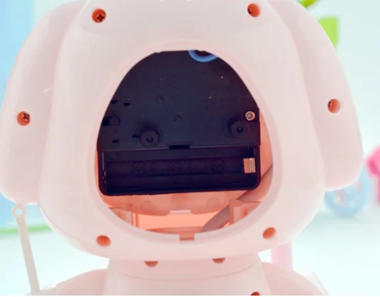 
Household cartoon dog set the table to protect the eyes insert pen LED lamp clock students jump seconds silent alarm clock 