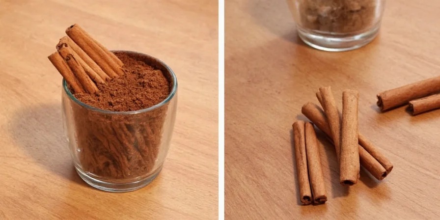 Various tools to grind cinnamon sticks
