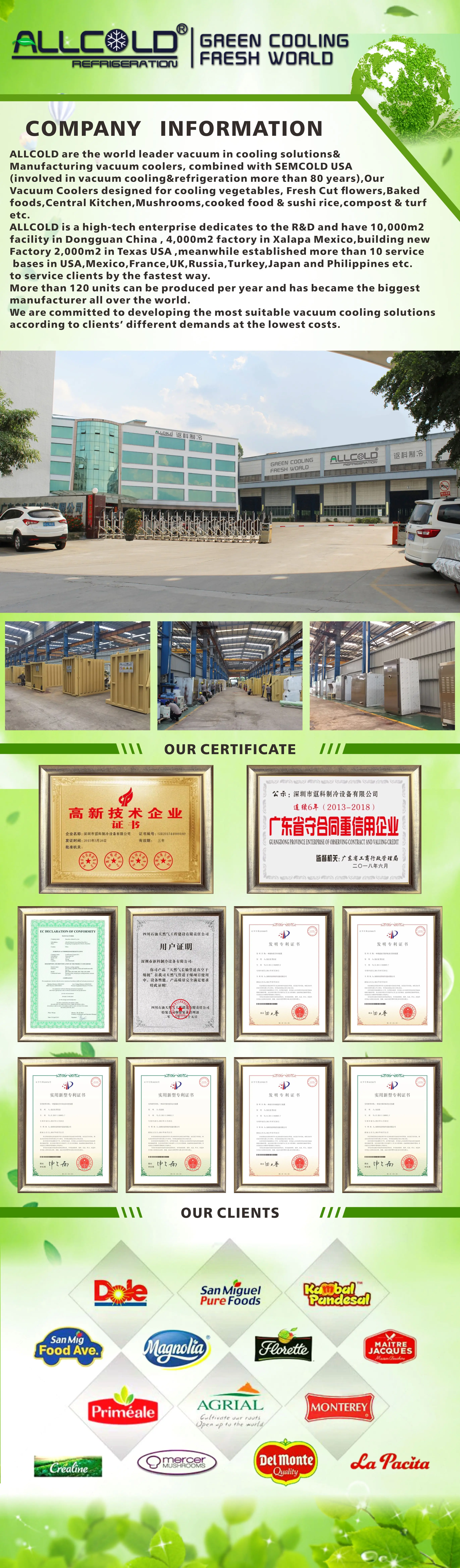 CE Approved rapid cooling Vegetables /Flowers/Mushrooms Vacuum Cooling Machine