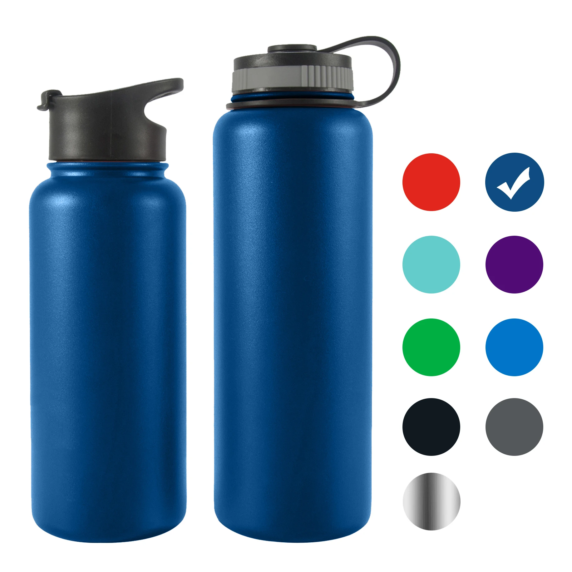 

Classic Blue Stainless Steel Big Water Bottle Insulated, Customized color