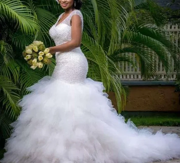 

W1008 women sleeveless embroidery wedding dress stage dress, Multi