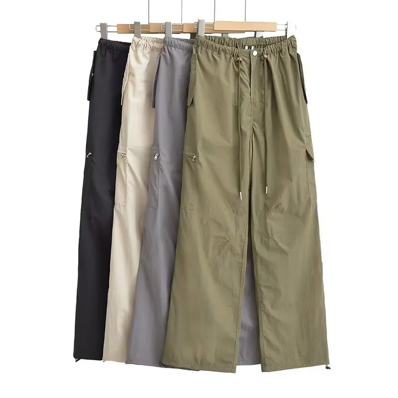 

Quick Dry Woman Pants Streetwear Trousers Causal Baggy Cargo Pants For Women