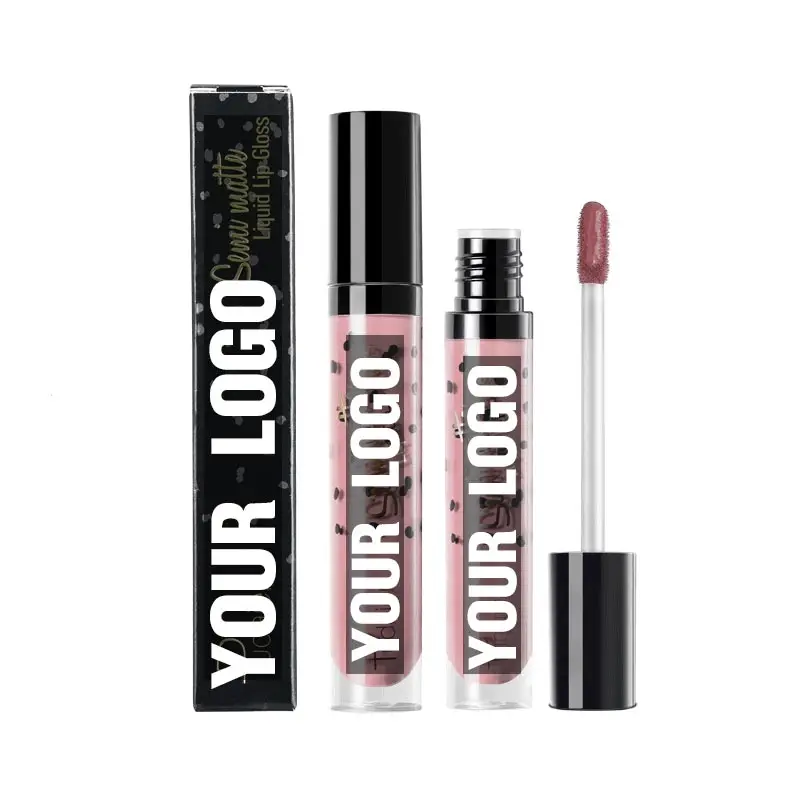 

Customize vegan cosmetics matte clear lipgloss velvet nude liquid lipstick private label lip glaze
