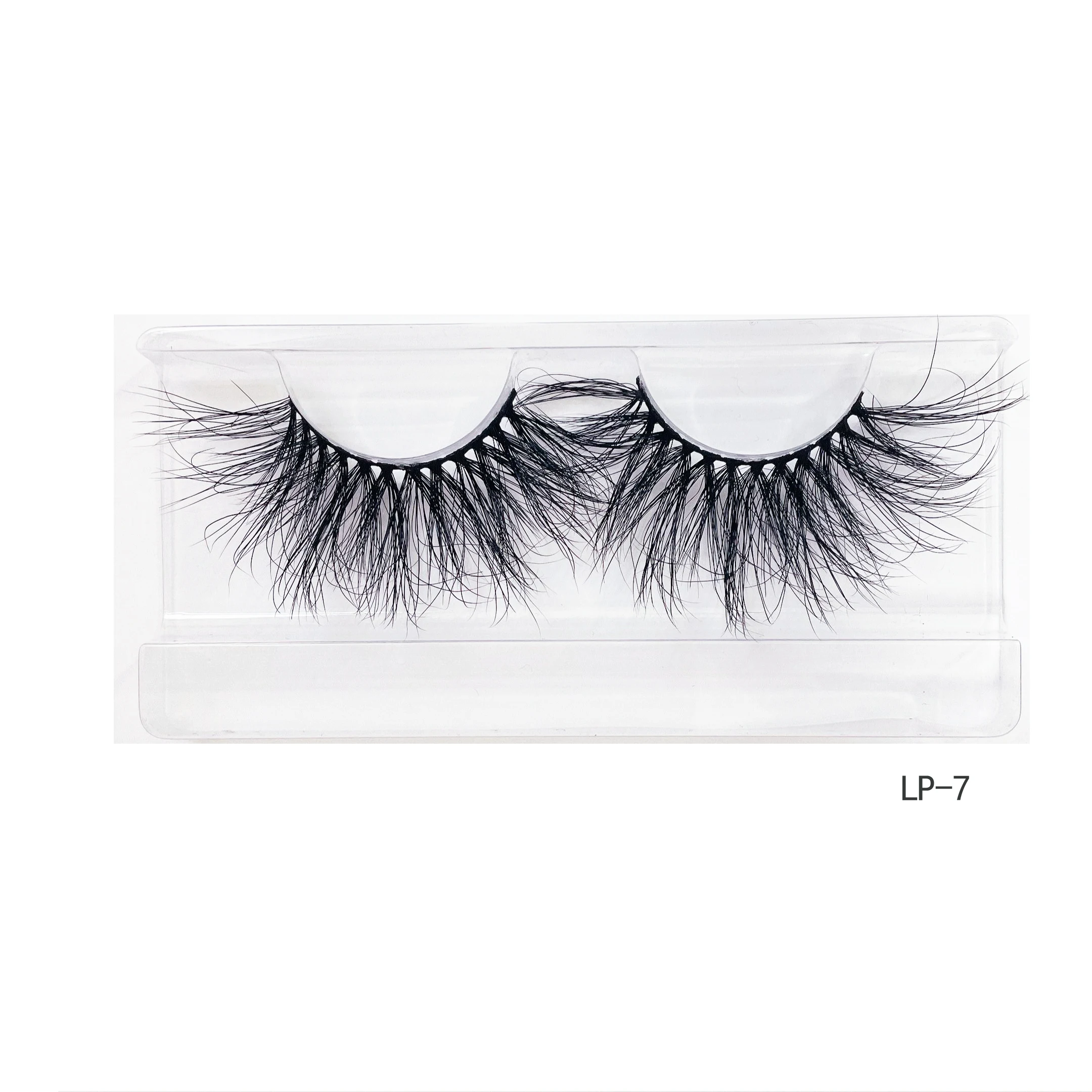 

New Design Custom Eyelash Packing 25mm long lashes mink eyelashes, Black color