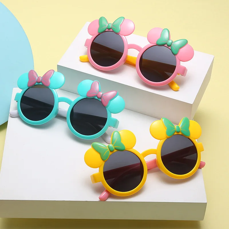 

2021 latest cute bow glasses for girl sun glasses fashion cartoon cute sun glasses children