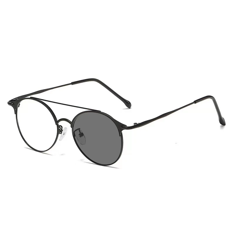 

Photocromic New Fashion Double Bridge Metal Anti Blue Light Glasses Photochromic Blue Light Blocking Glasses Kacamata