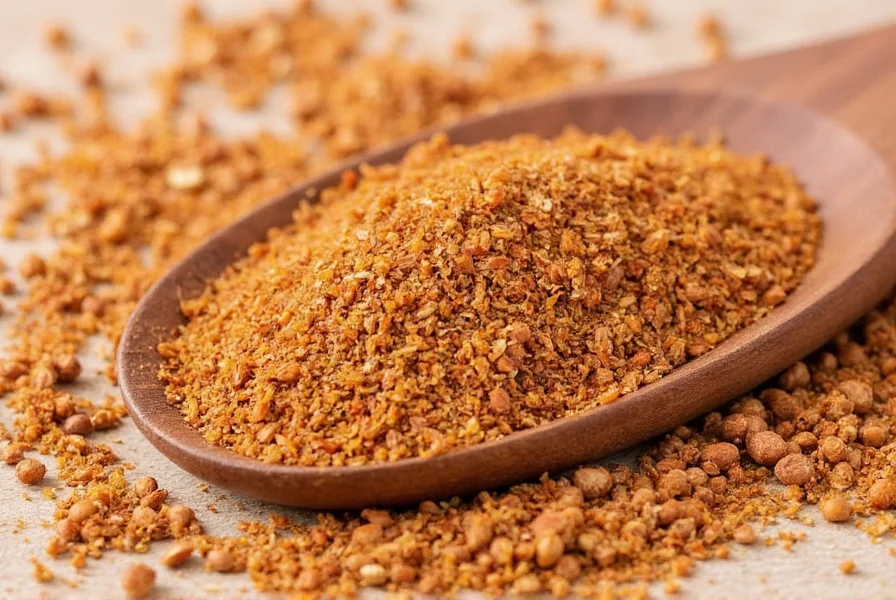 Close-up of toasted cumin seeds in a mortar and pestle