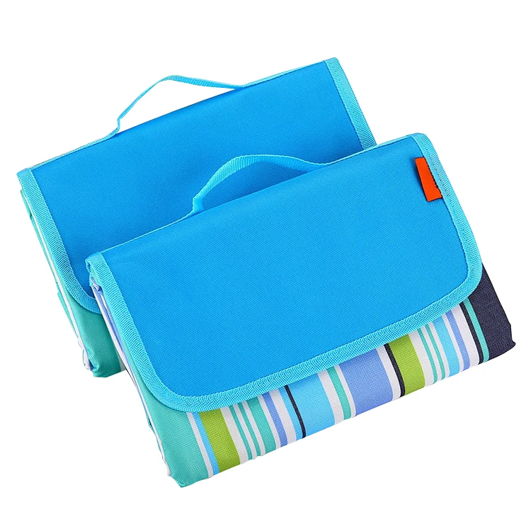 

Zhoya Picnic Blanket Waterproof Portable Large Pocket Beach Mat Foldable Outdoor Camping Mat, Blue