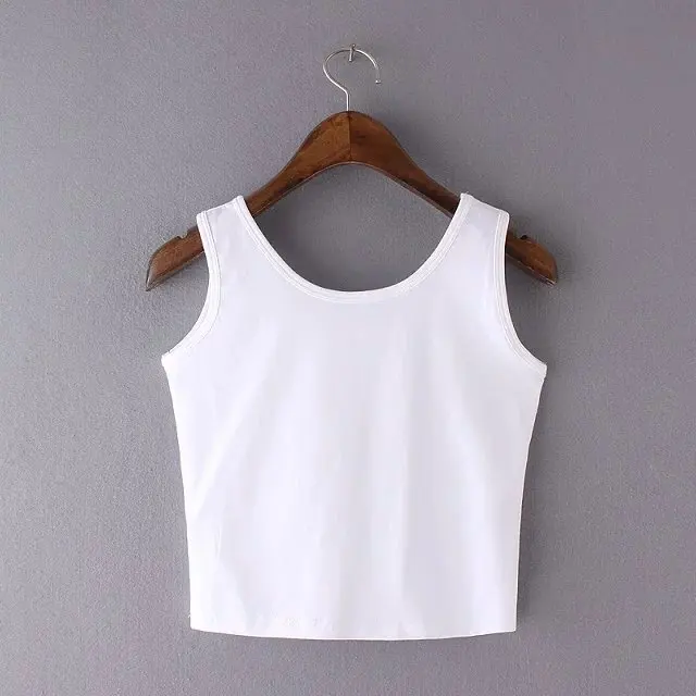 
Manufacture OEM customized cotton spandex summer clothes knitted blank wholesale clothing china 2020 crop top for women 