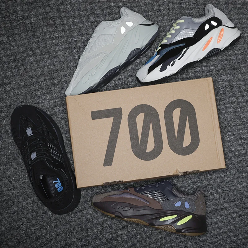 

2020 New Arrival Original Quality Yeezy 700 V2 Style Men Women Casual Sports Shoes, Grey, khaki, blue, deep grey, black, brown