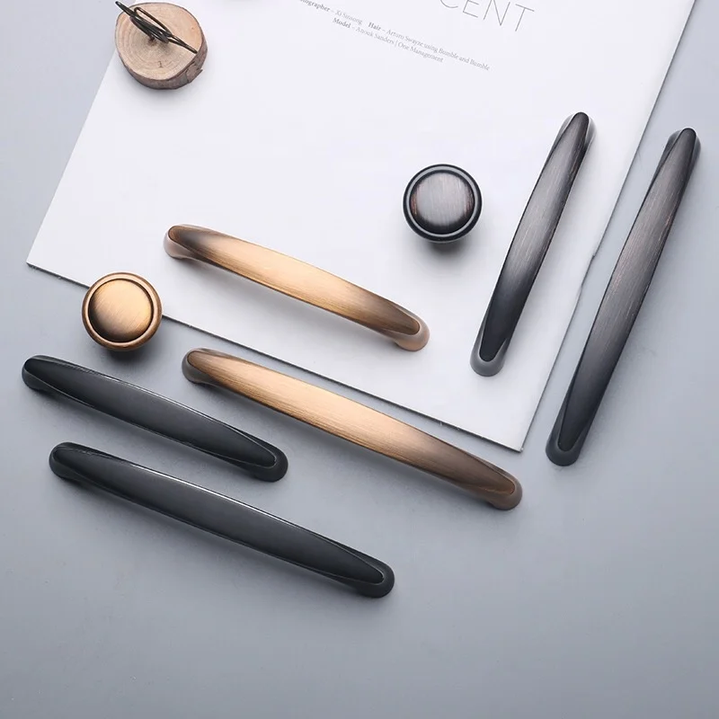 

AOBITE cabinet drawer handle American black wardrobe door handle modern minimalist European cabinet single hole Nordic small