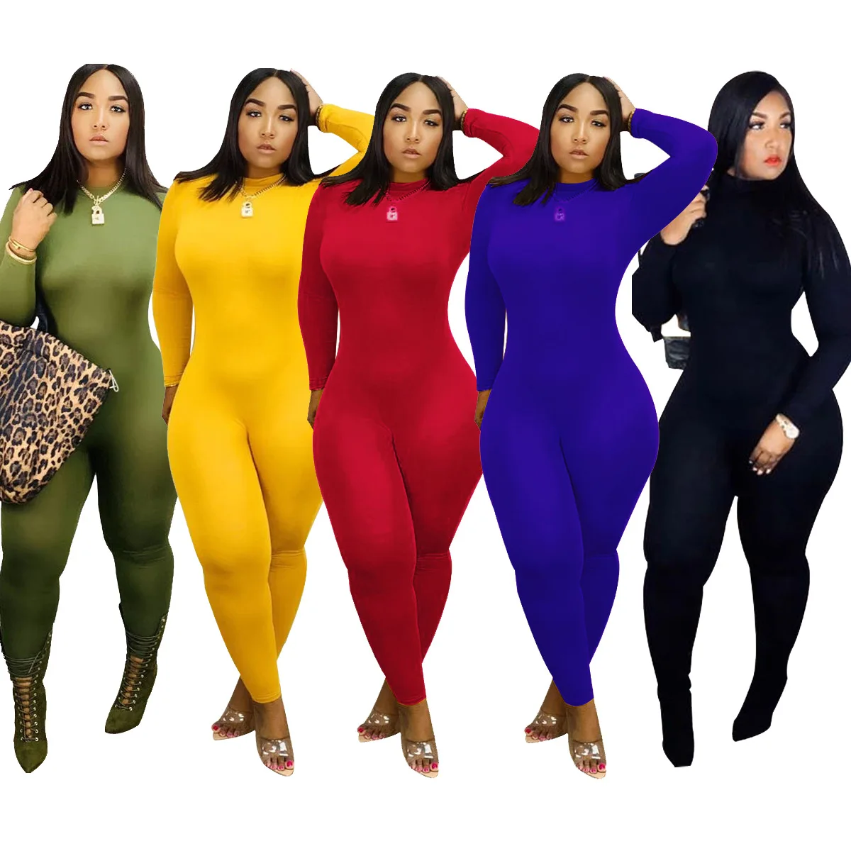 

L404 Ladies Long Sleeves Fitness Jumpsuit for Sprint One Piece Gym Jumpsuits