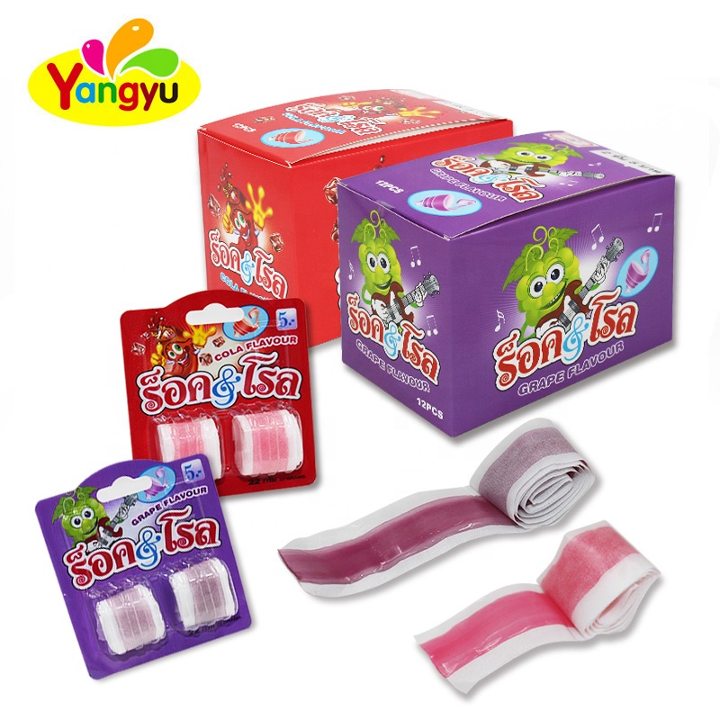 Gummy Roll Supplier 2 In 1 Sweet Fruity Gummy Jelly Fruit Roll Ups