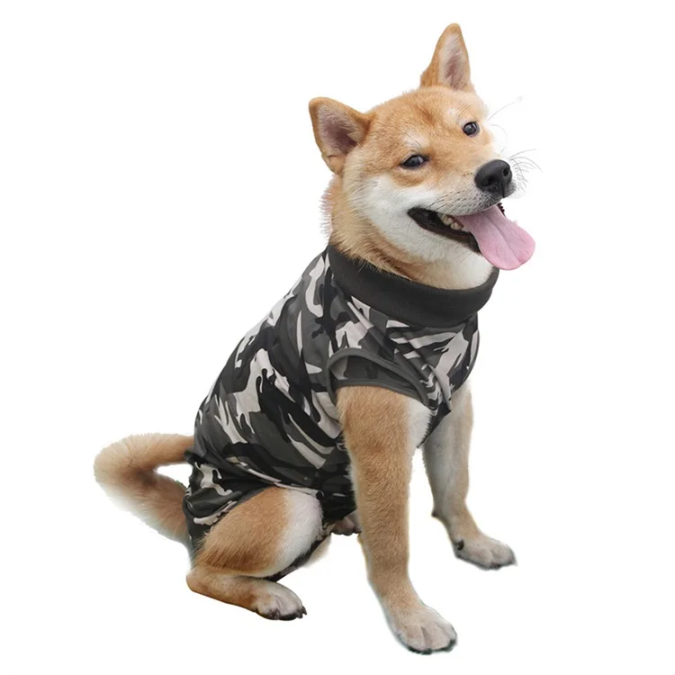 China Wholesale Fashion Custom Cotton Pet Surgery Apparel Clothes Recovery Suit For Dogs
