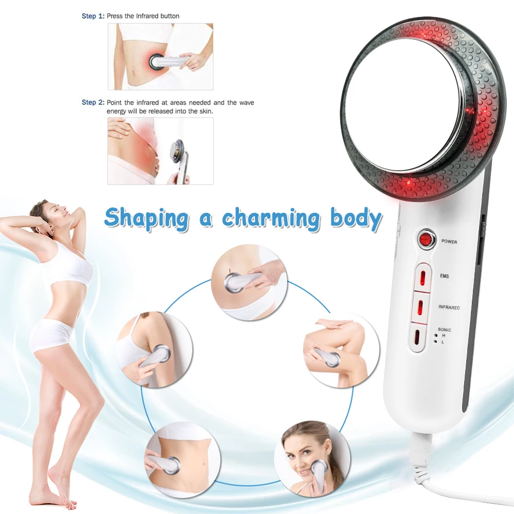 

Fat Burning Machine 3 in 1 EMS Massager Infrared Fat Remover Device Sonic Burn Fat Machine for Lose Weight and Body Shaping