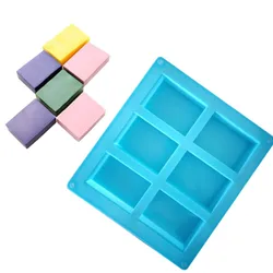 Silicone Pudding Candy Mold 6 Cavity Square Silicone Mold Supplies Craft Soap Mould Decorating Handmade Candle Mold