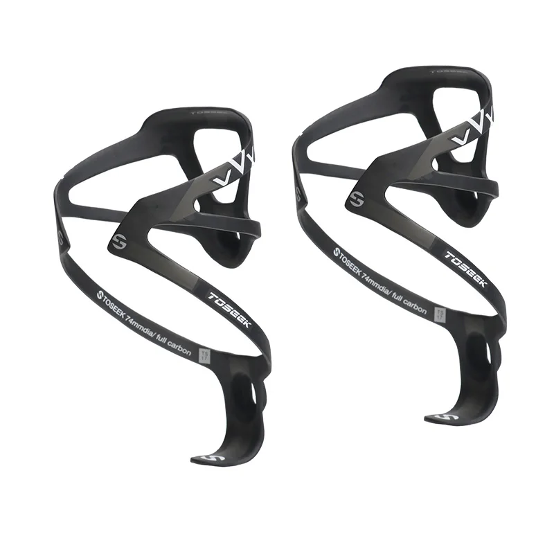 

Toseek 18g Matte Full Carbon Bottle Cage Bicycle Water Bottle Road/MTB Bicycle Bottle Holder Bike Accessories 2 Colors, Black