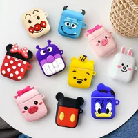 

Wholesale 3c accessories protective rubber cover 3d cartoon cute Silicone earphone case for AirPods 1/2