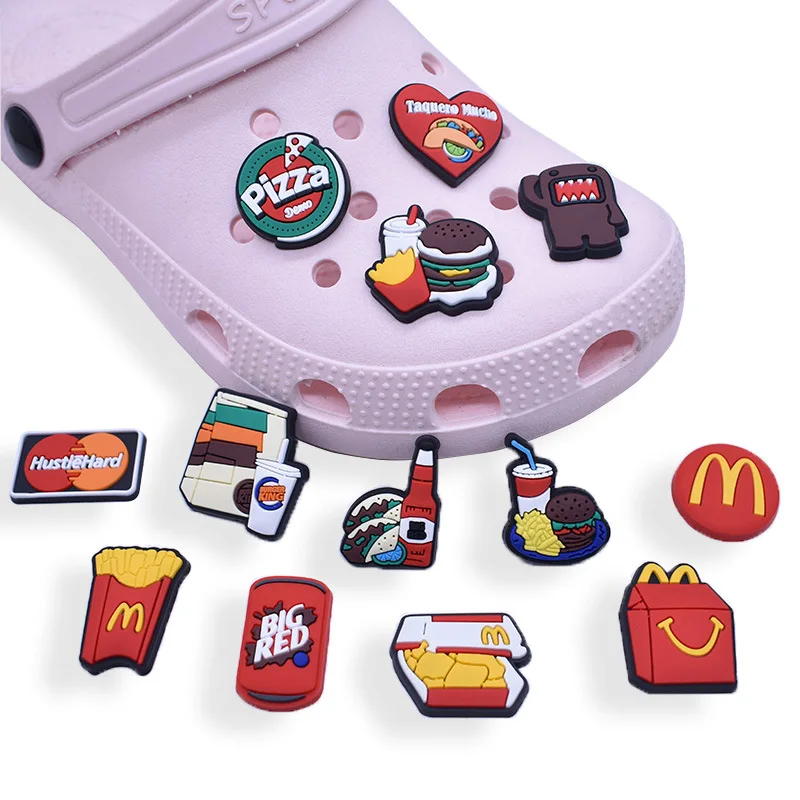 

BHC-25 M m's shoe charms Hamburger pizza bad bunny shoe charms for bracelet making