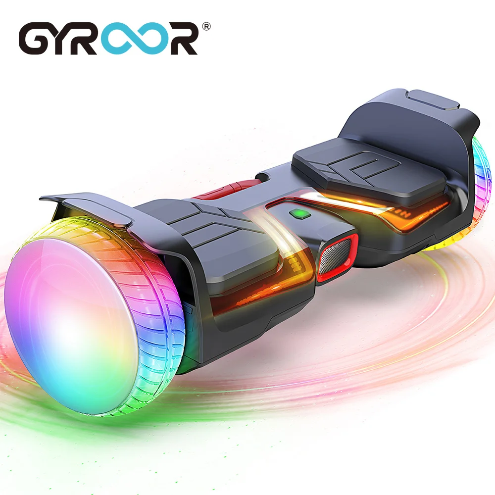 Gyroor new cool lighting 8.5inch hover board electric hoverboards scooter with CE RHOS certificate