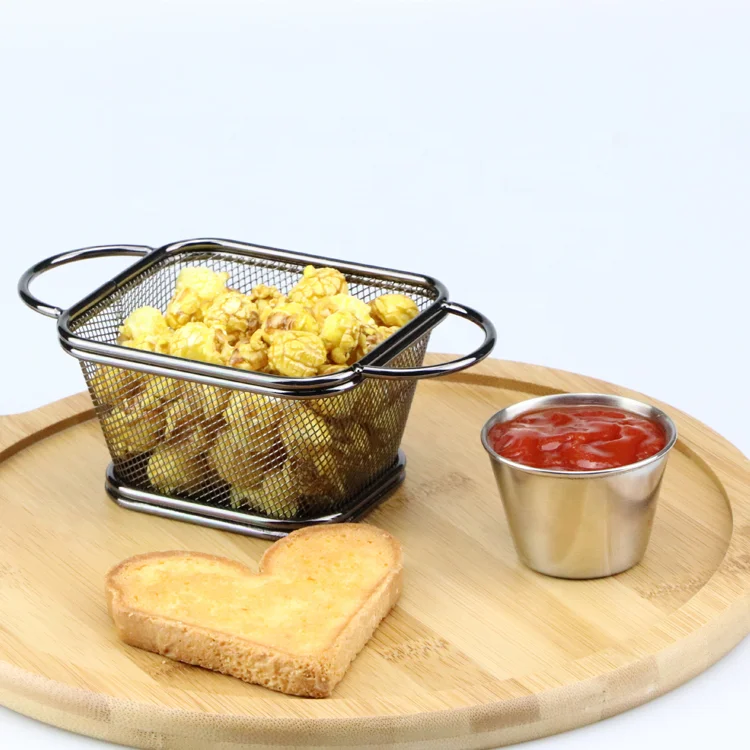 

Kitchen Gadgets High Quality Fat Fryer Stainless Steel Mini Deep Fry Serving Basket For French Fries