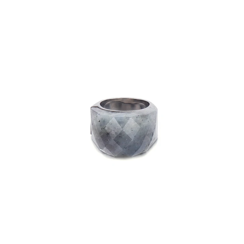 

High Quality Fashion Faceted Cut Ring Stainless Steel Women Finger Rings